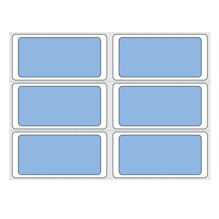 Nevs Direct Thermal Piggy Back Label, Individual 2-up 13/16" x 1-11/16" CS-PB-T2-B